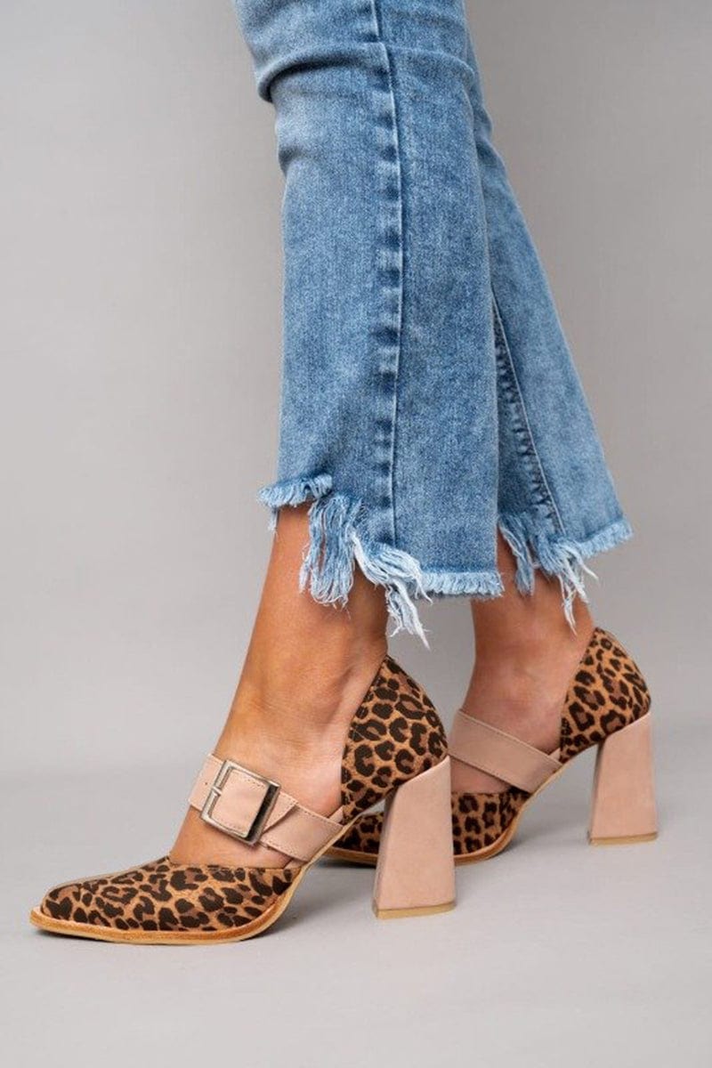 VALERIA™ | Tacones de Bloque con Estampado Leopardo de Elegancia Audaz