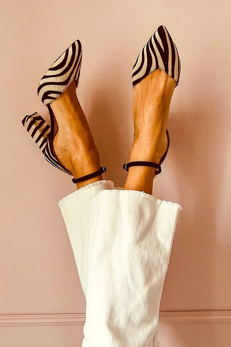 KAREN™ | Exclusive Zebra Print Pointed Toe Heels