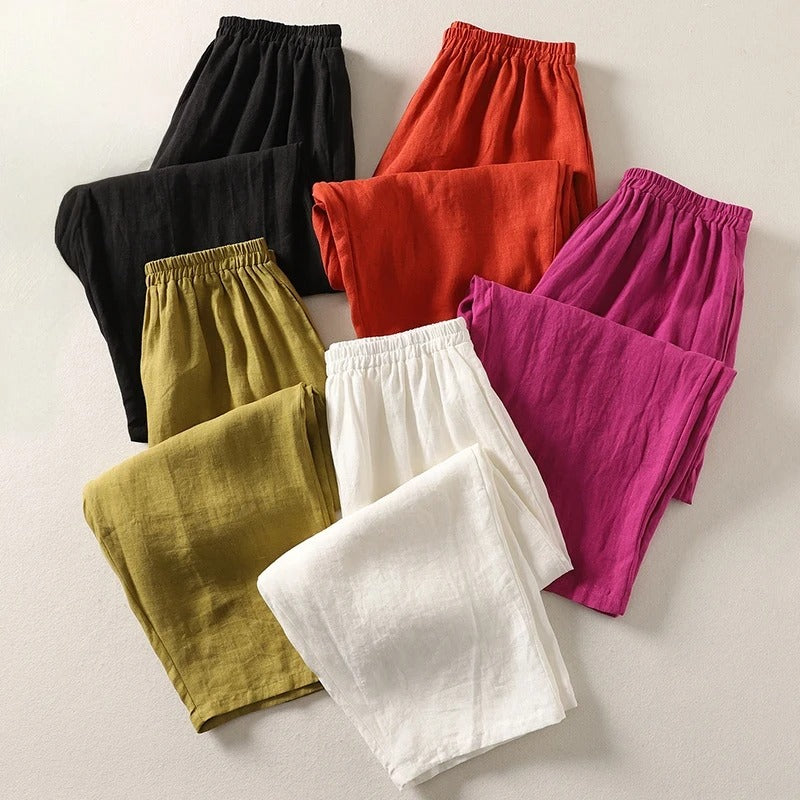AMALIA™ | Pantalón Fluido de Lino, Fresco, Cómodo y Favorecedor