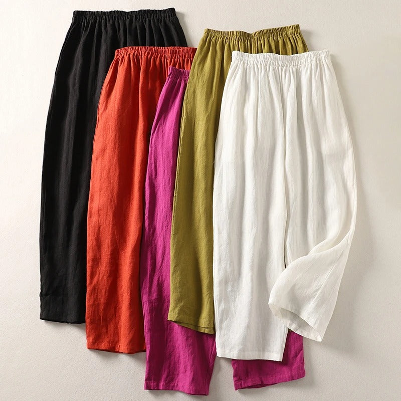 AMALIA™ | Pantalón Fluido de Lino, Fresco, Cómodo y Favorecedor