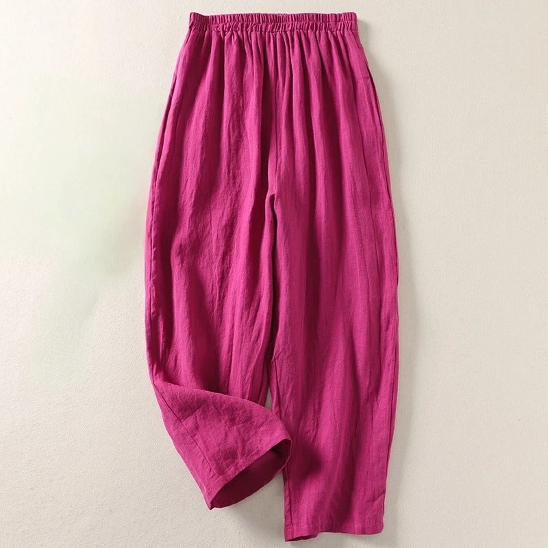AMALIA™ | Pantalón Fluido de Lino, Fresco, Cómodo y Favorecedor