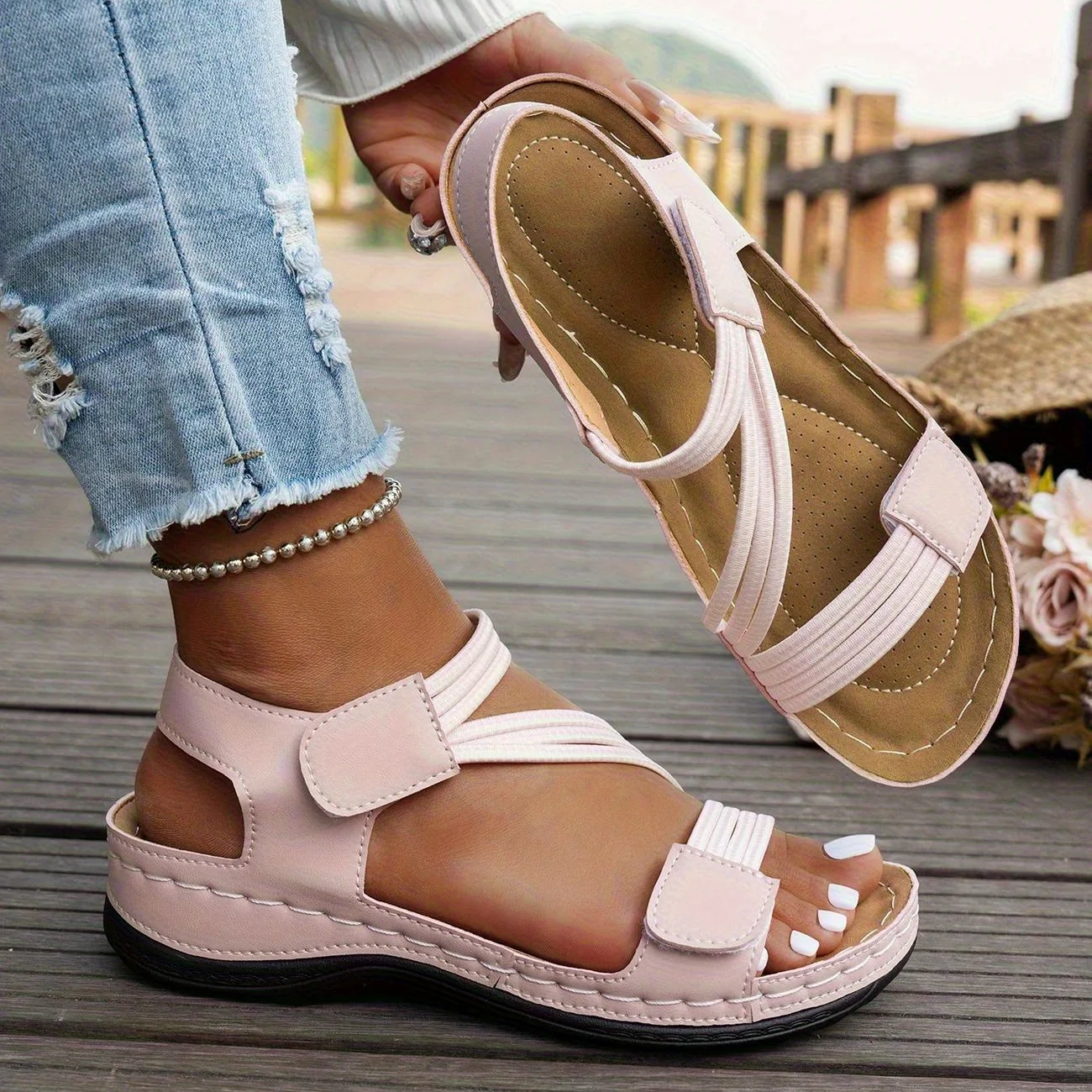 Bianca™ | Sandalias Ortopédicas con Cierre Ajustable