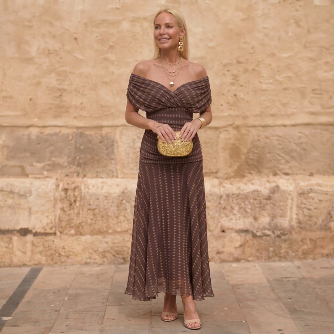 SIENA™ | Vestido Exclusivo de Elegancia Geométrica