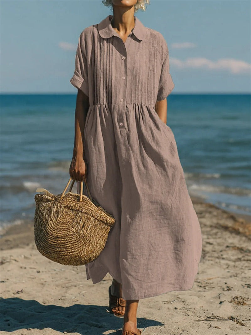 SOFÍA™ | Vestido de Lino de Lujo Casual