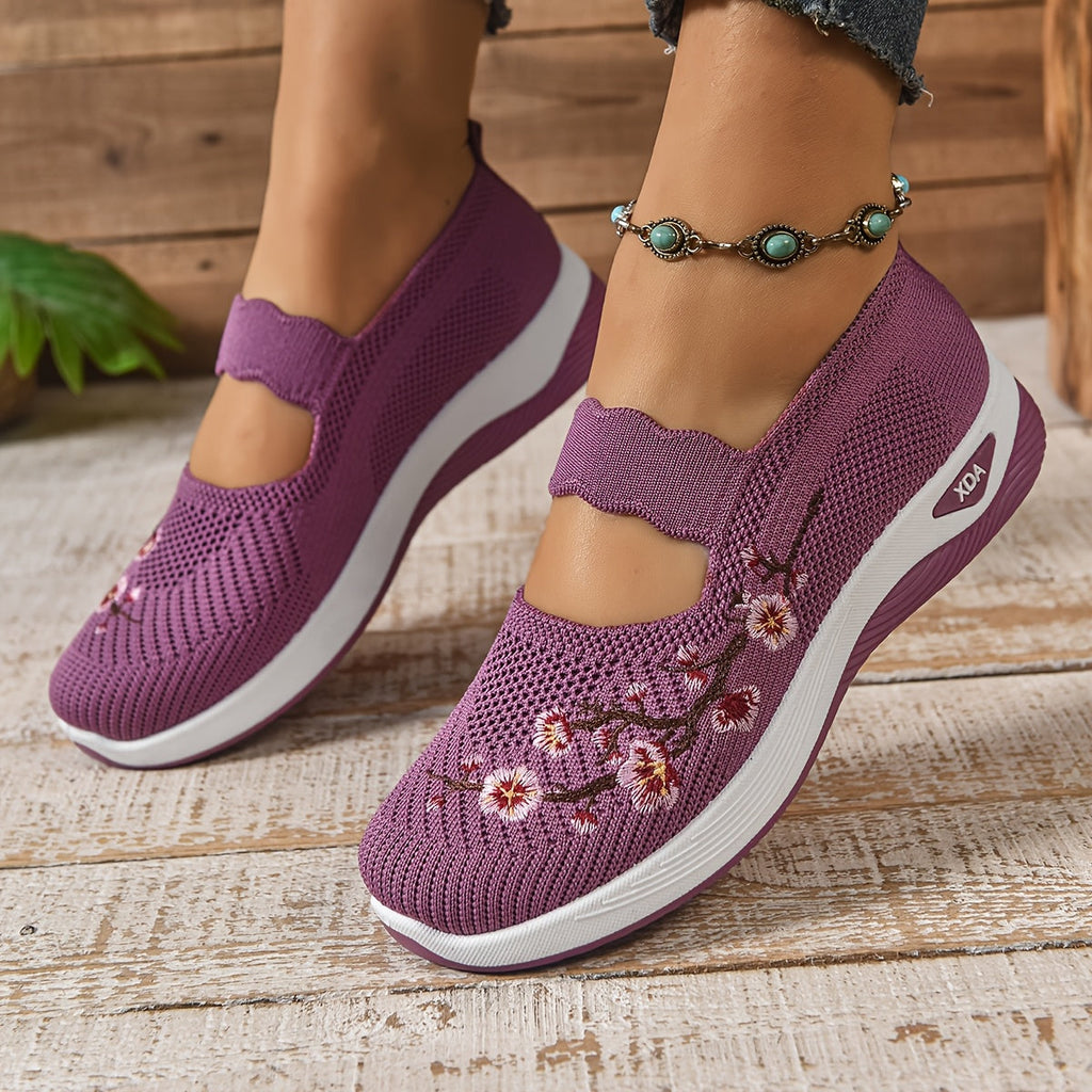 Laura™ | Zapatos Ortopédicos con Bordado Floral