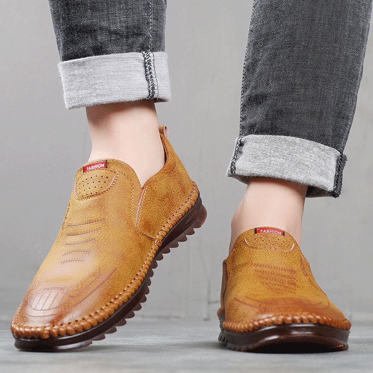 FELIPE™ | Mocasines Artesanales de Cuero Cosidos a Mano