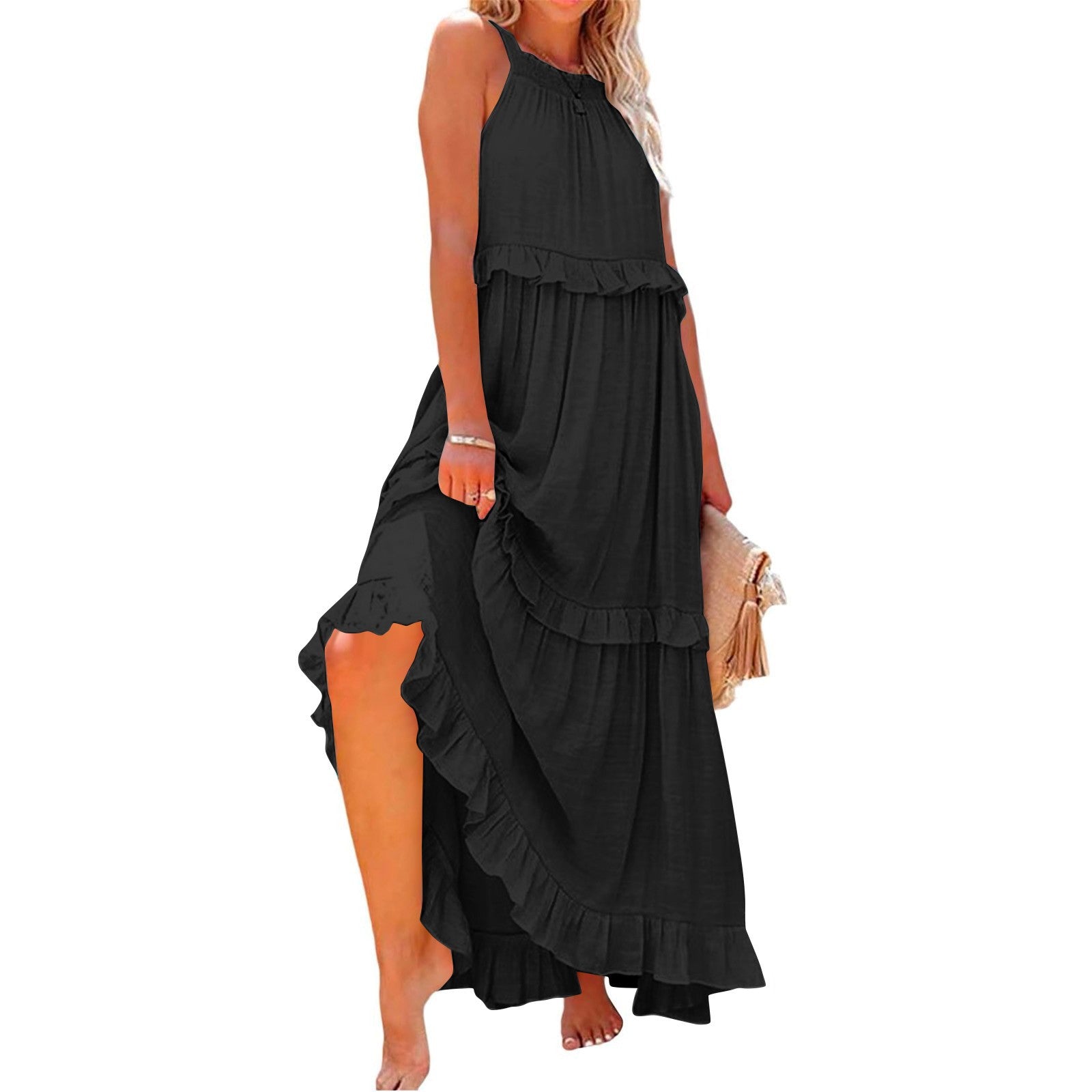 Fließendes Maxikleid für den Sommer