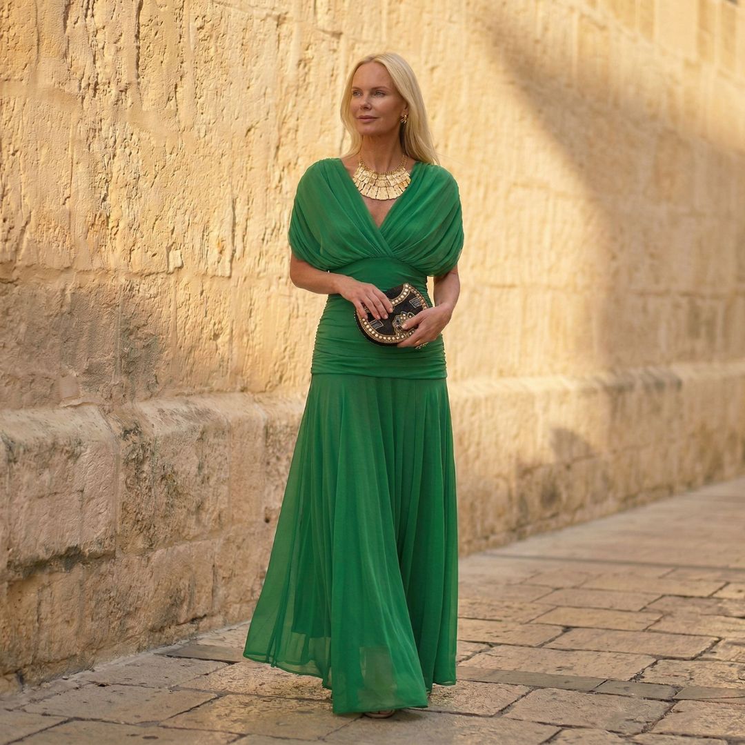 SARA™ | Vestido Exclusivo en Verde Esmeralda