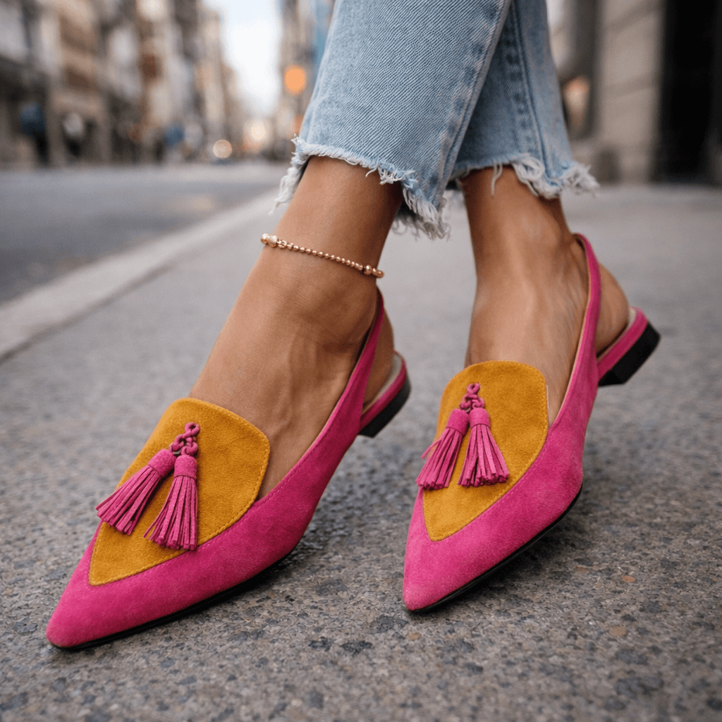Inés™ | Sandalias artesanales con tiras y borlas