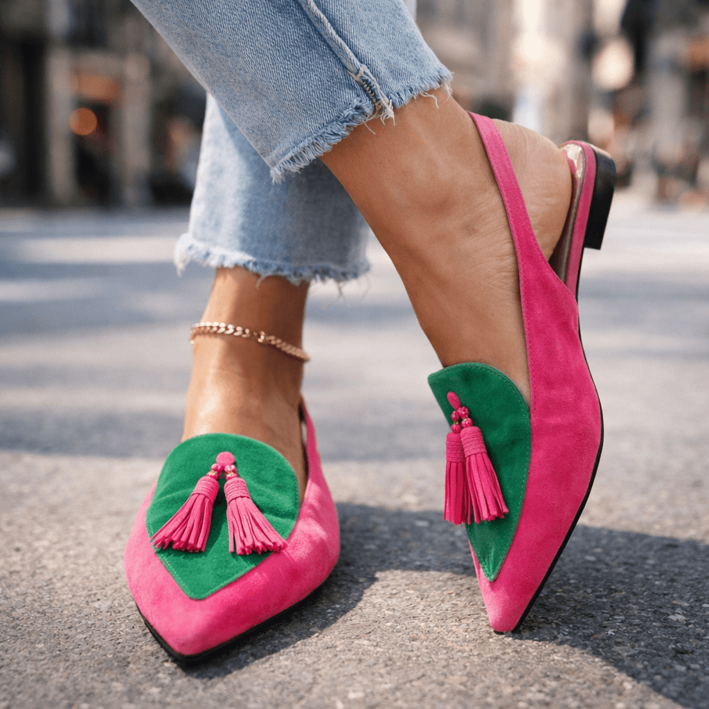 Inés™ | Sandalias artesanales con tiras y borlas