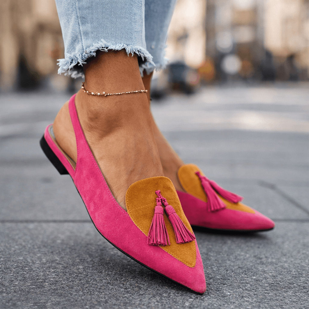 Inés™ | Sandalias artesanales con tiras y borlas