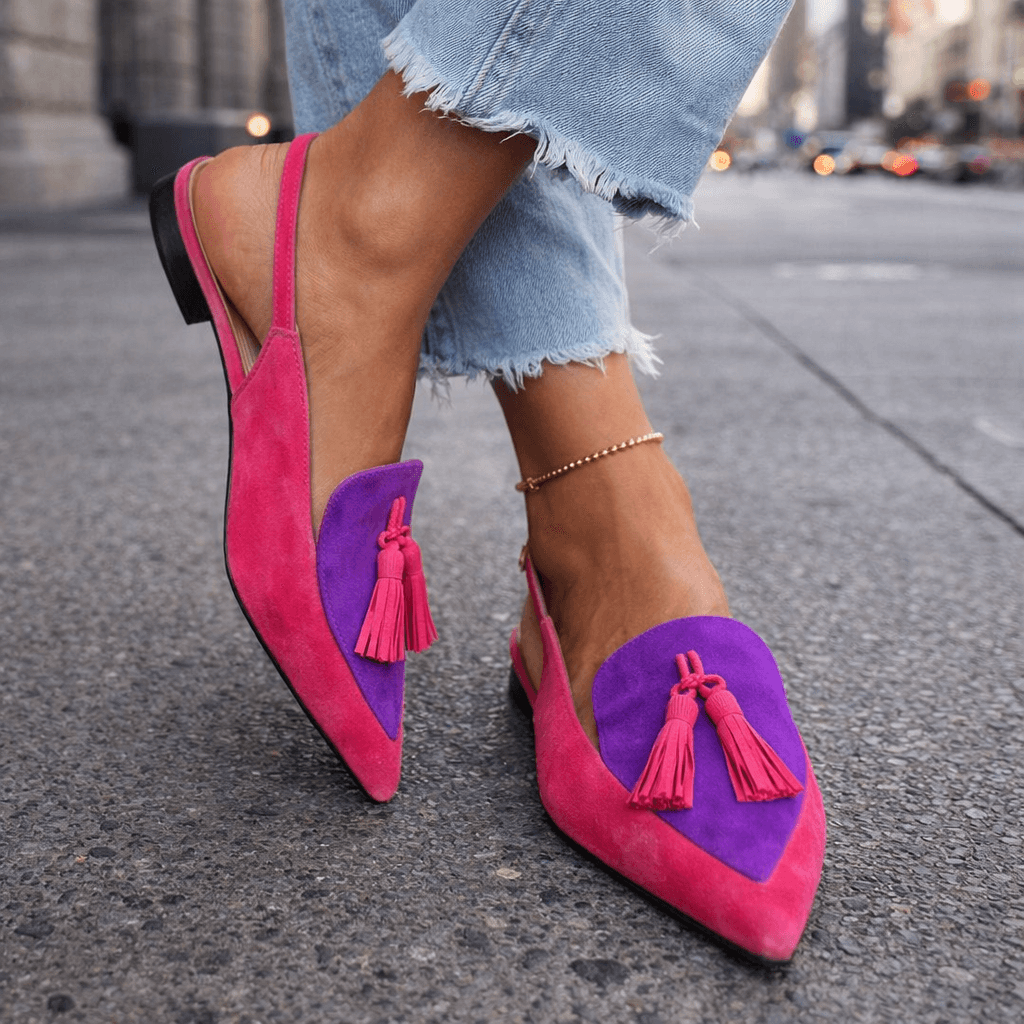 Inés™ | Sandalias artesanales con tiras y borlas