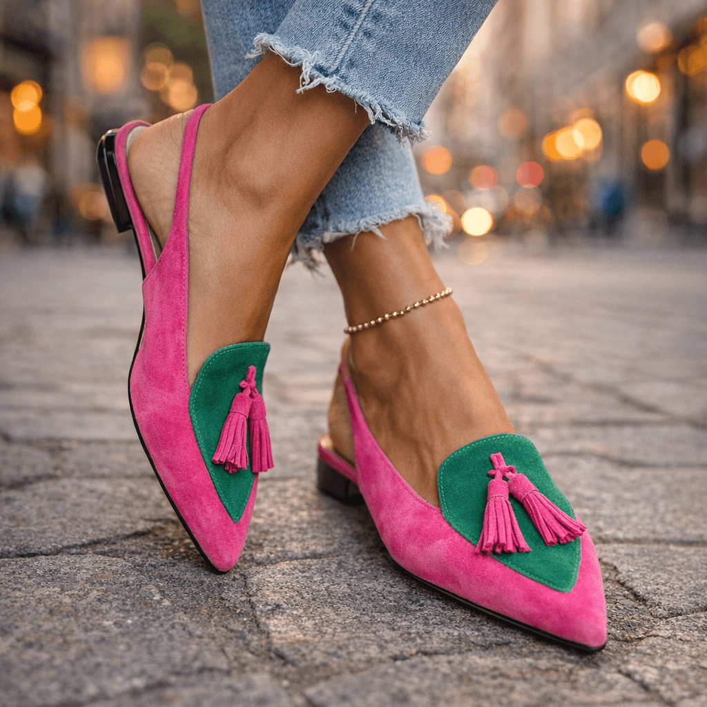 Inés™ | Sandalias artesanales con tiras y borlas