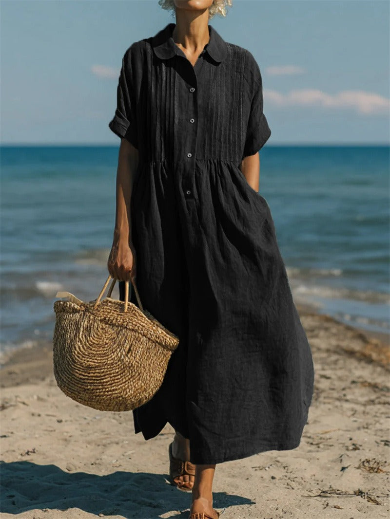 SOFÍA™ | Vestido de Lino de Lujo Casual