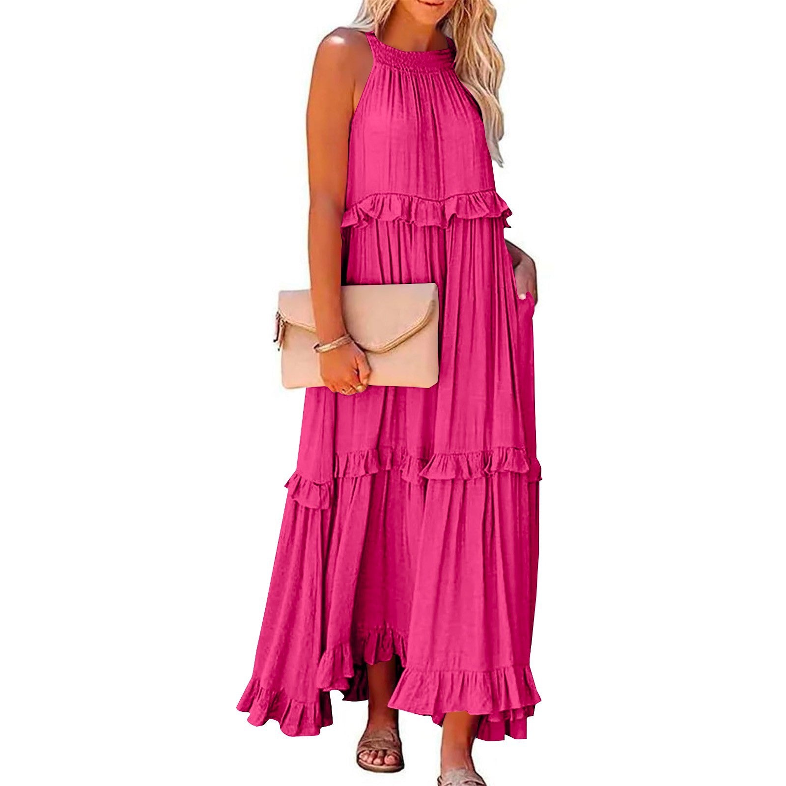Fließendes Maxikleid für den Sommer