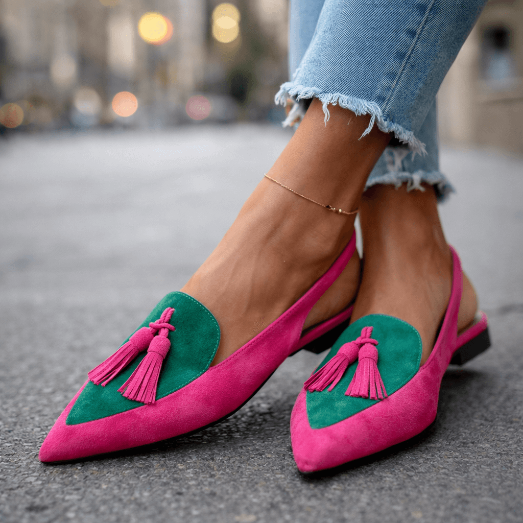Inés™ | Sandalias artesanales con tiras y borlas