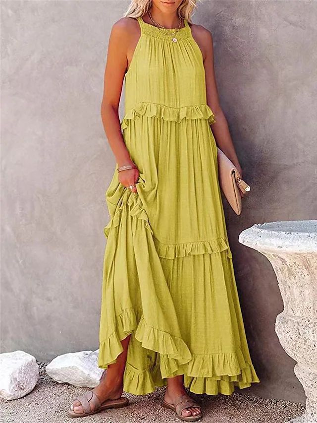 Fließendes Maxikleid für den Sommer
