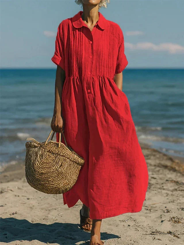 SOFÍA™ | Vestido de Lino de Lujo Casual