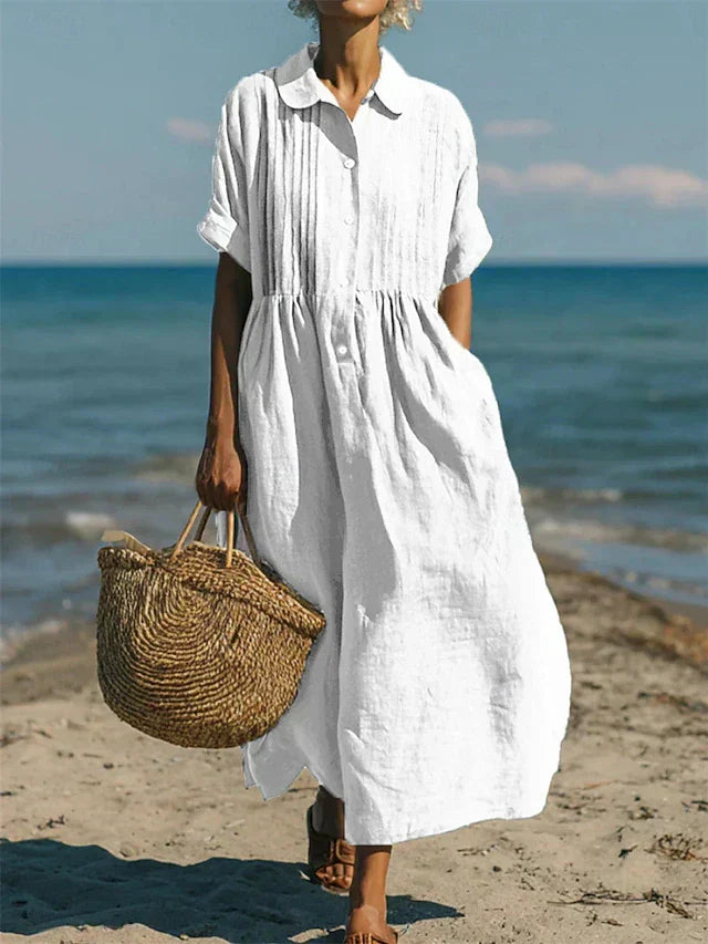 SOFÍA™ | Vestido de Lino de Lujo Casual