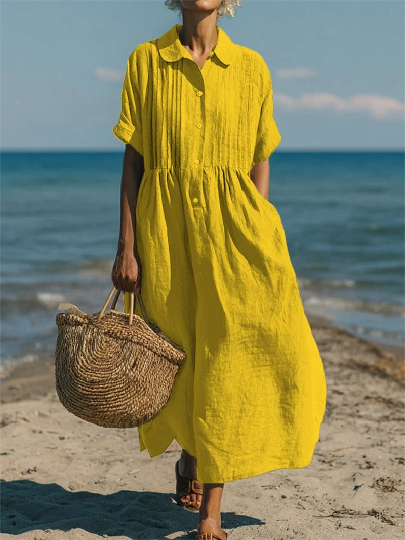 SOFÍA™ | Vestido de Lino de Lujo Casual