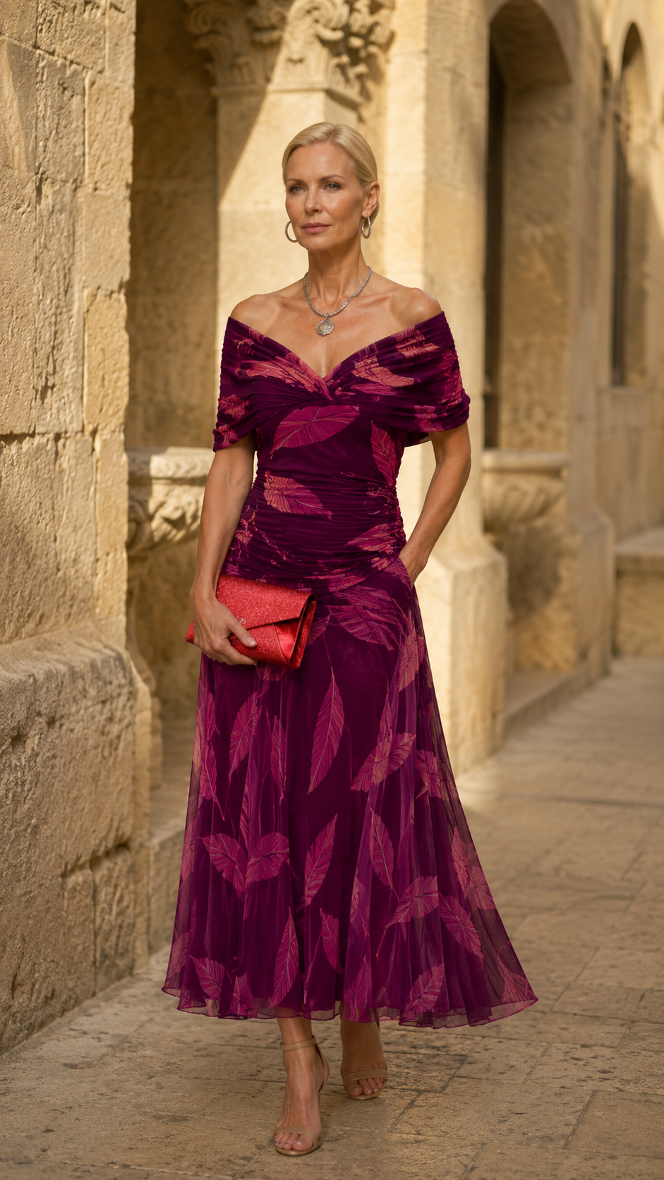 Alba™ | Vestido floral con escote cruzado para invitada
