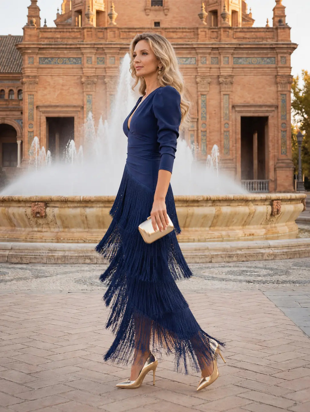 Amelia™ | Vestido Elegante de Flecos