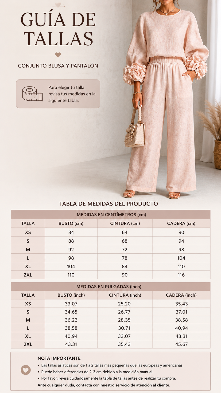 Rosalía™ | Conjunto de lino rosa con detalle floral