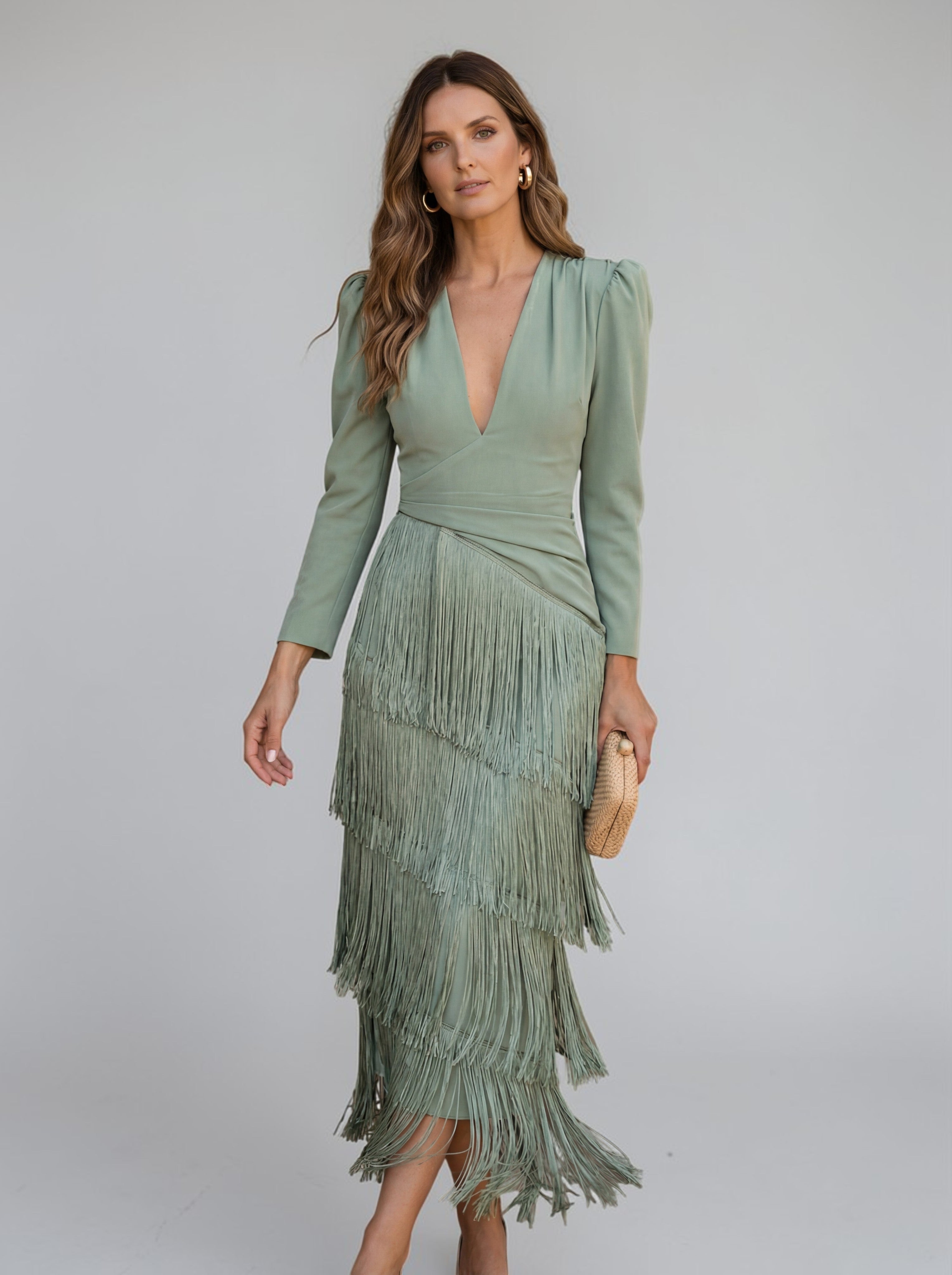 SOFIA™ | Elegant Couture Fringe Dress