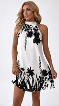 Ariana™ · Vestido corto halter con estampado floral