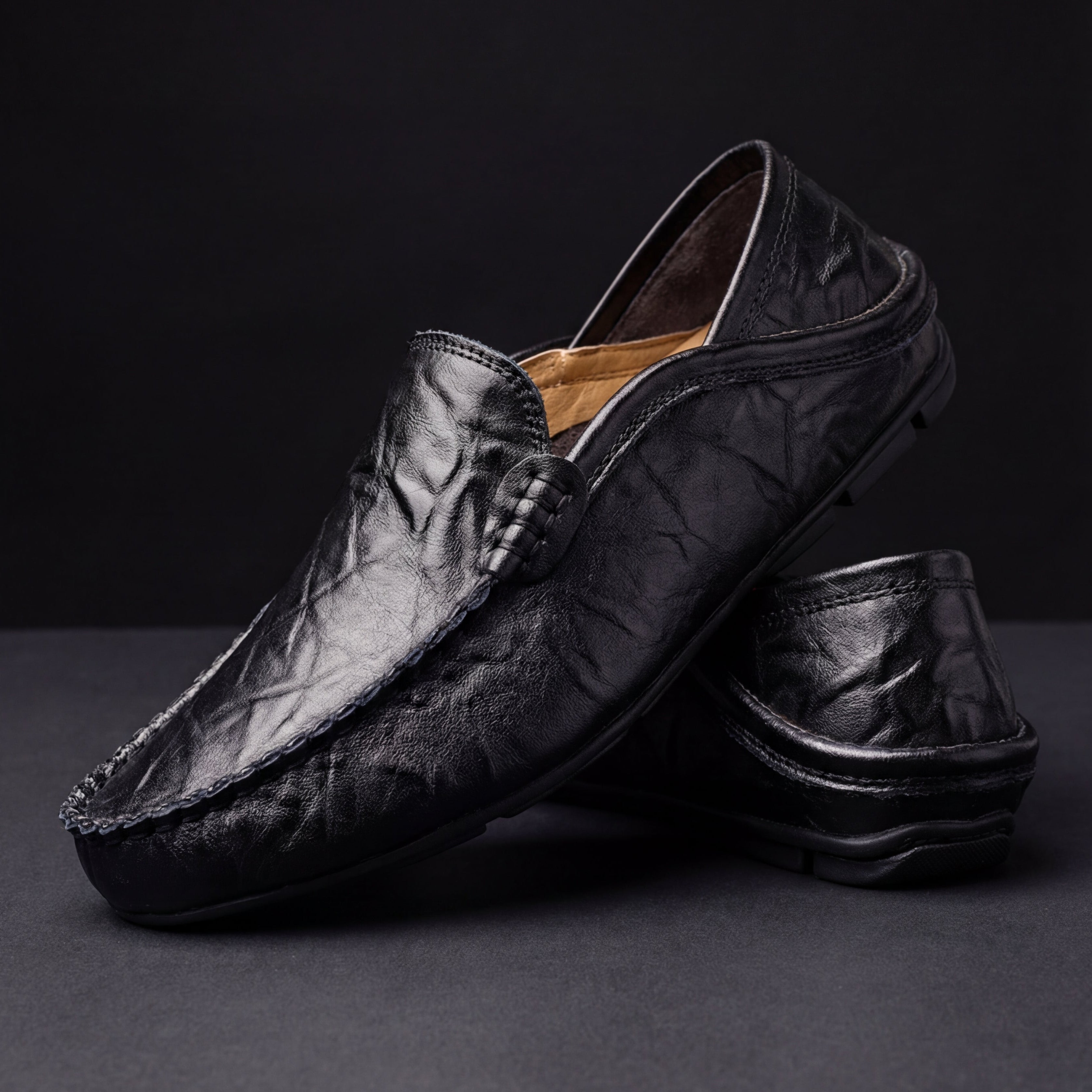 LORENZO™ | Mocasines Artesanales de Cuero Cosidos a Mano