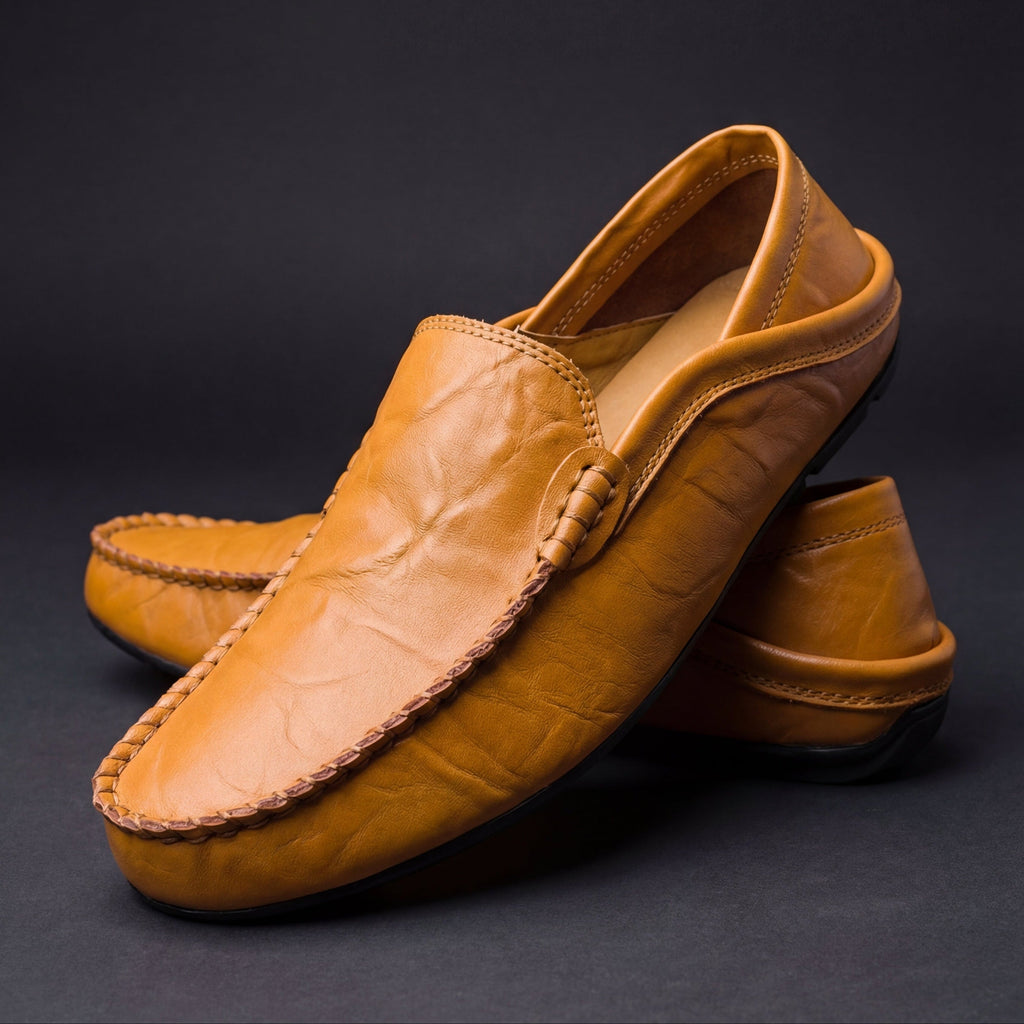 LORENZO™ | Mocasines Artesanales de Cuero Cosidos a Mano