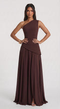 Bianca™ | Vestido maxi favorecedor en tono otoñal