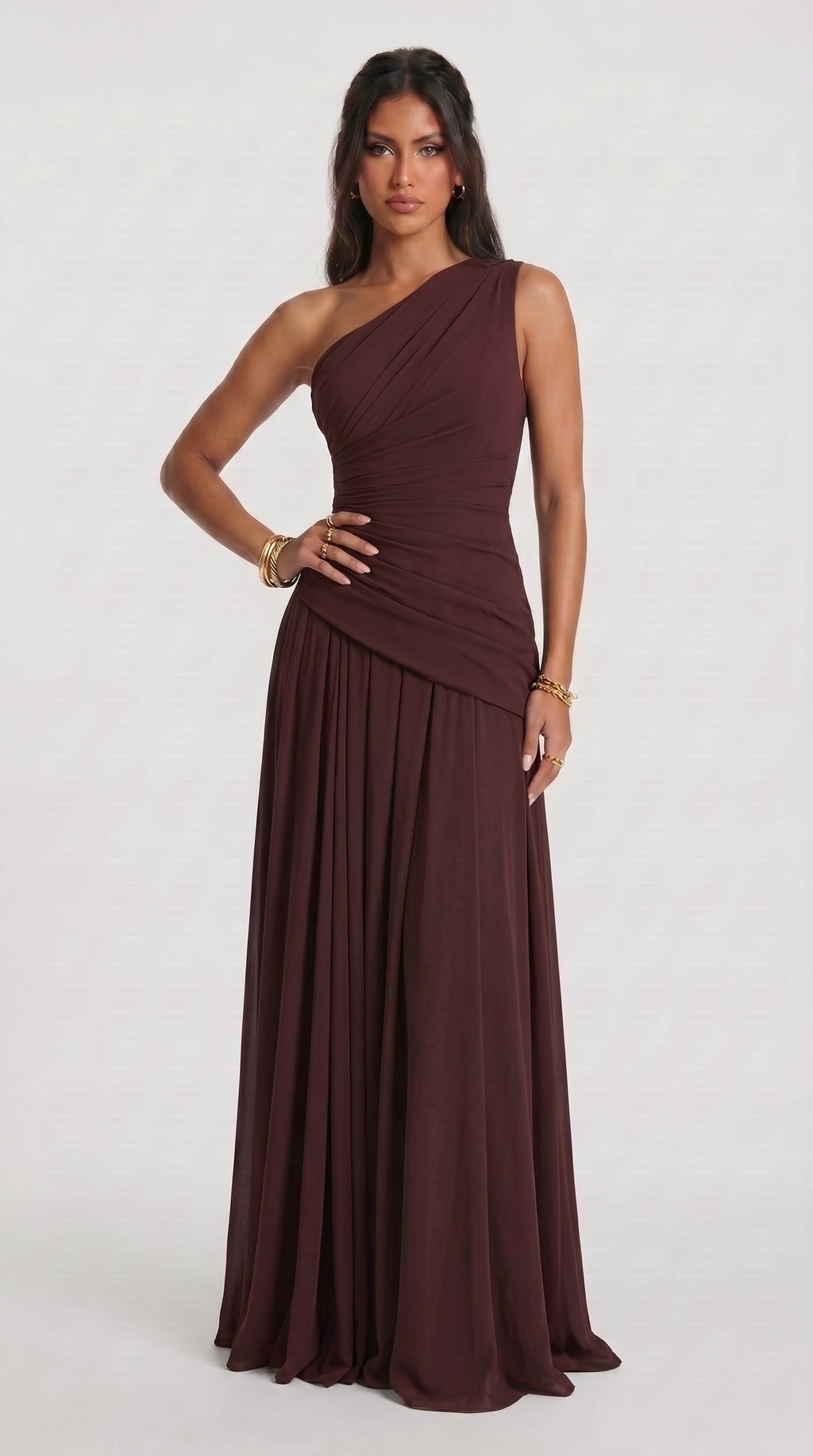 Bianca™ | Vestido maxi favorecedor en tono otoñal