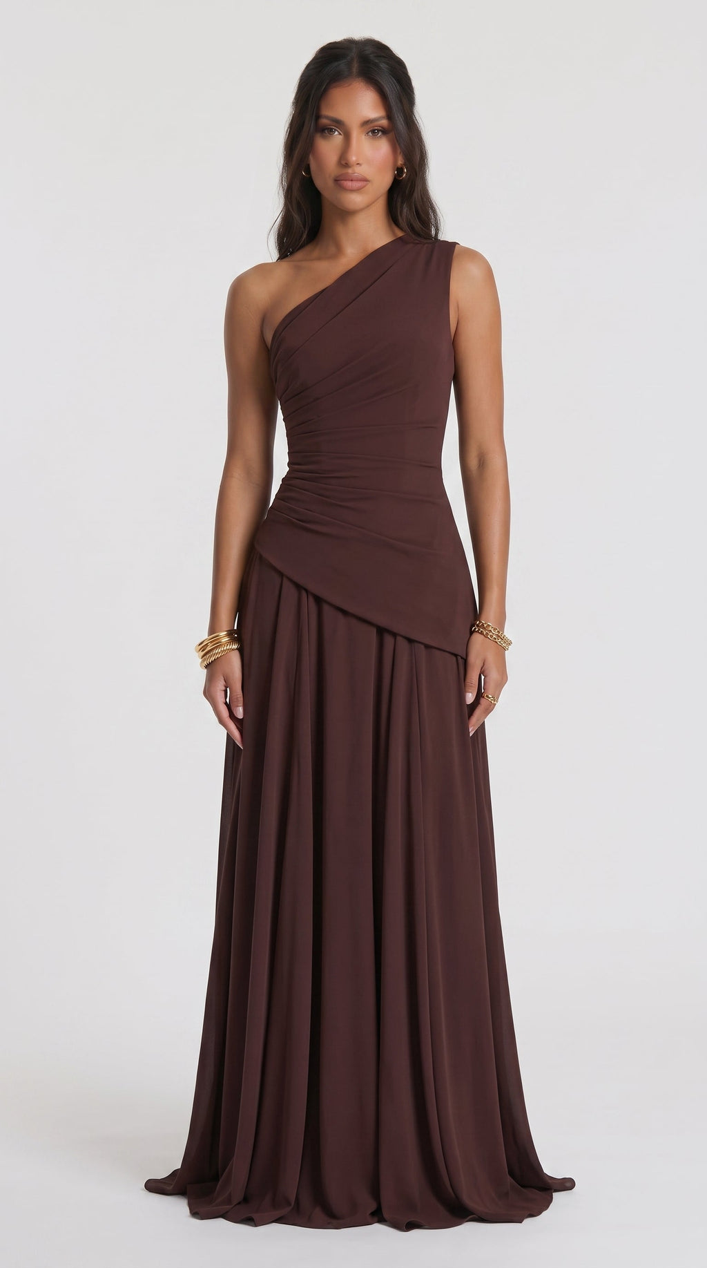Bianca™ | Vestido maxi favorecedor en tono otoñal