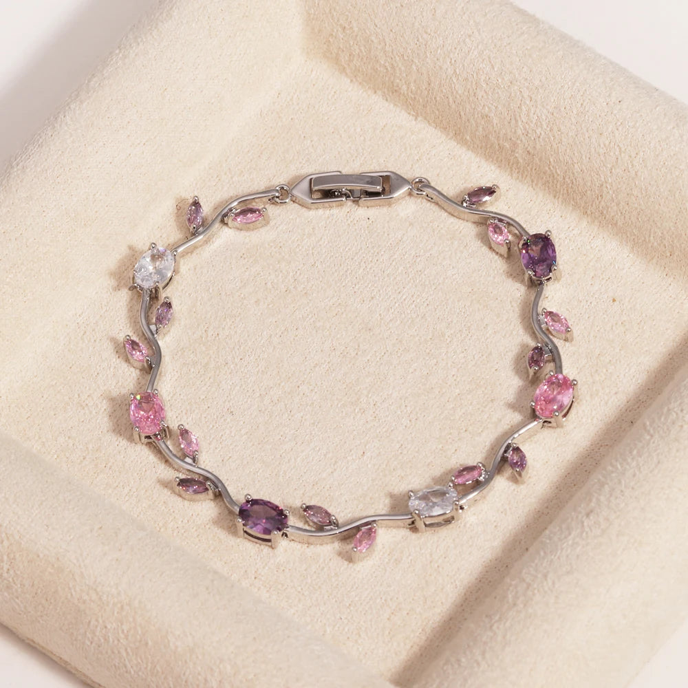 Rosé™ | Pulsera Floral de Cristales  2+1 GRATIS