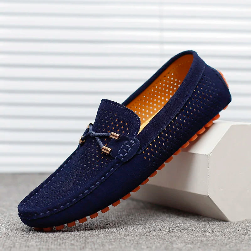 VAREL™ | Mocasines de Verano en Ante Transpirable