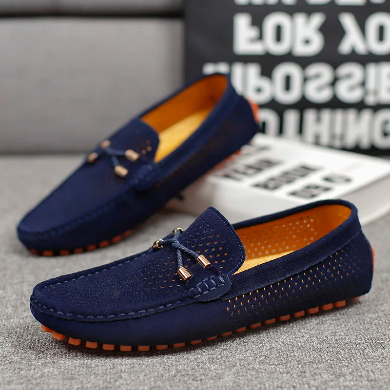 VAREL™ | Mocasines de Verano en Ante Transpirable