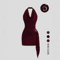 Noa™ | Vestido corto con escote halter y detalle drapeado