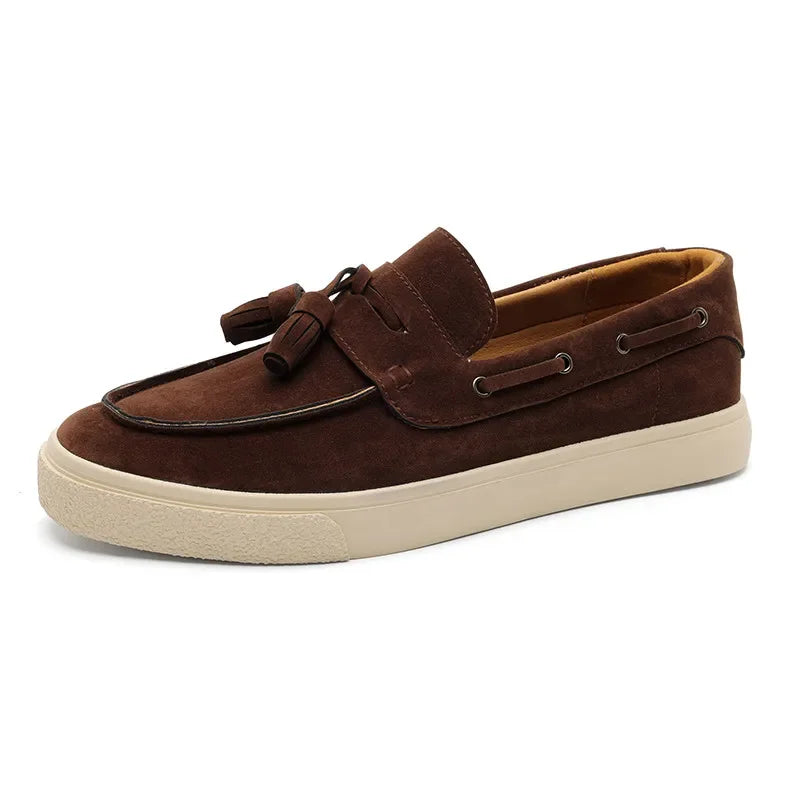 Matteo™ | Mocasines de gamuza italiana con borlas