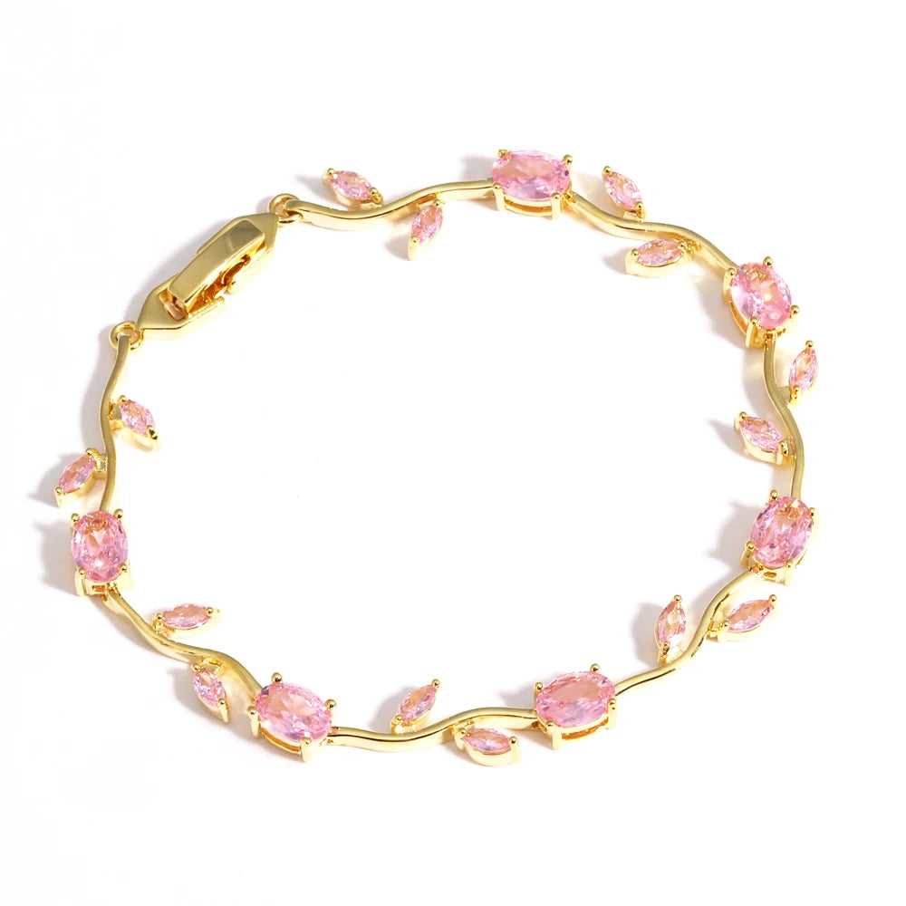 Rosé™ | Pulsera Floral de Cristales  2+1 GRATIS