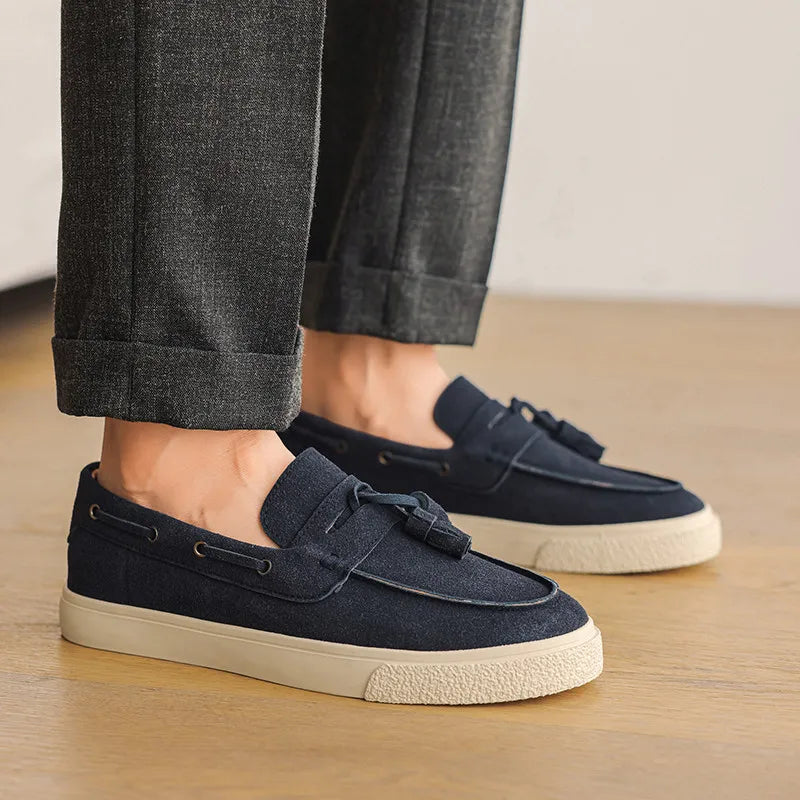 Matteo™ | Mocasines de gamuza italiana con borlas