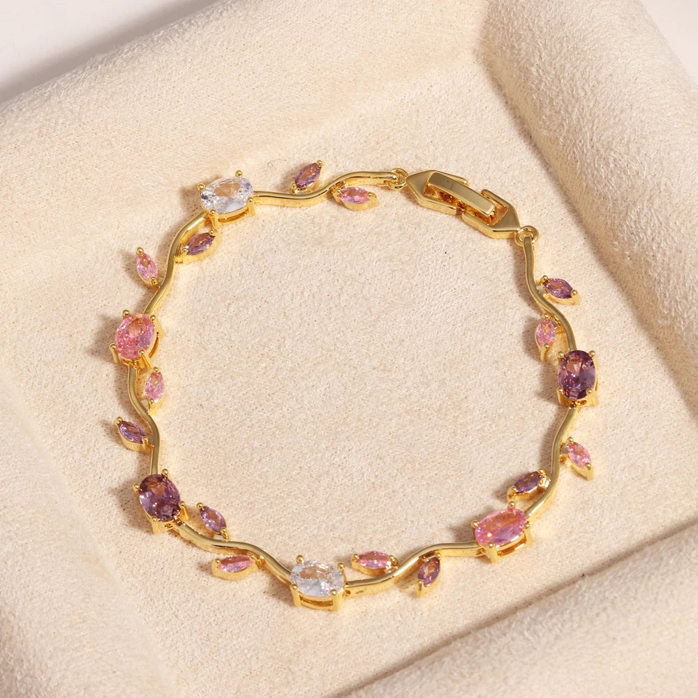 Rosé™ | Pulsera Floral de Cristales  2+1 GRATIS