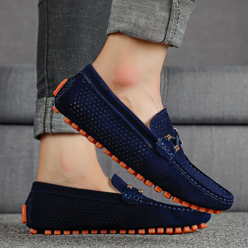 VAREL™ | Mocasines de Verano en Ante Transpirable