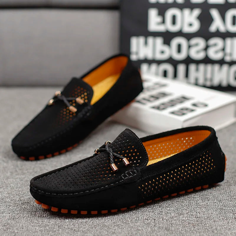 VAREL™ | Mocasines de Verano en Ante Transpirable