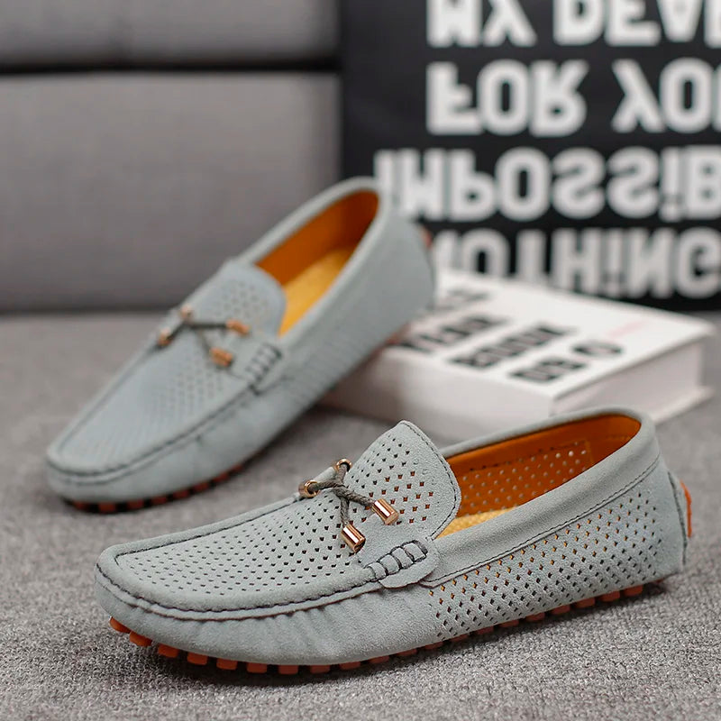 VAREL™ | Mocasines de Verano en Ante Transpirable