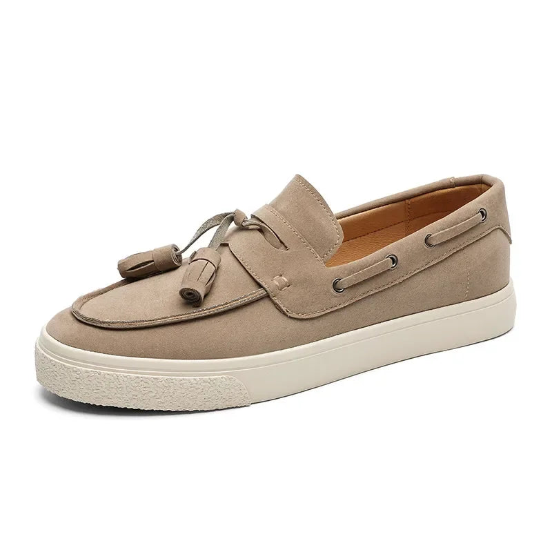 Matteo™ | Mocasines de gamuza italiana con borlas