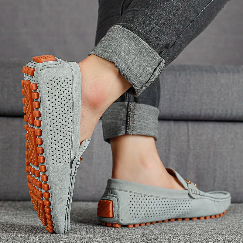 VAREL™ | Mocasines de Verano en Ante Transpirable