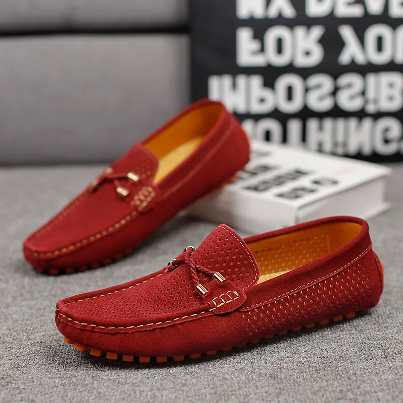 VAREL™ | Mocasines de Verano en Ante Transpirable