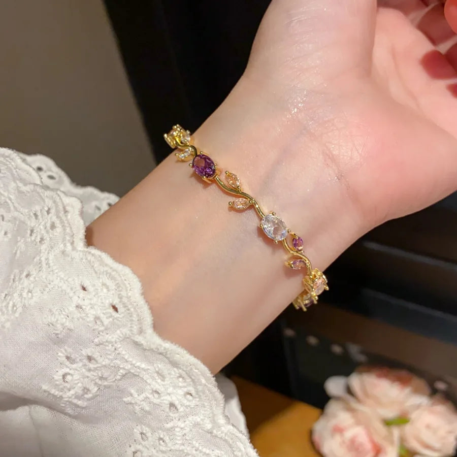 Rosé™ | Pulsera Floral de Cristales  2+1 GRATIS
