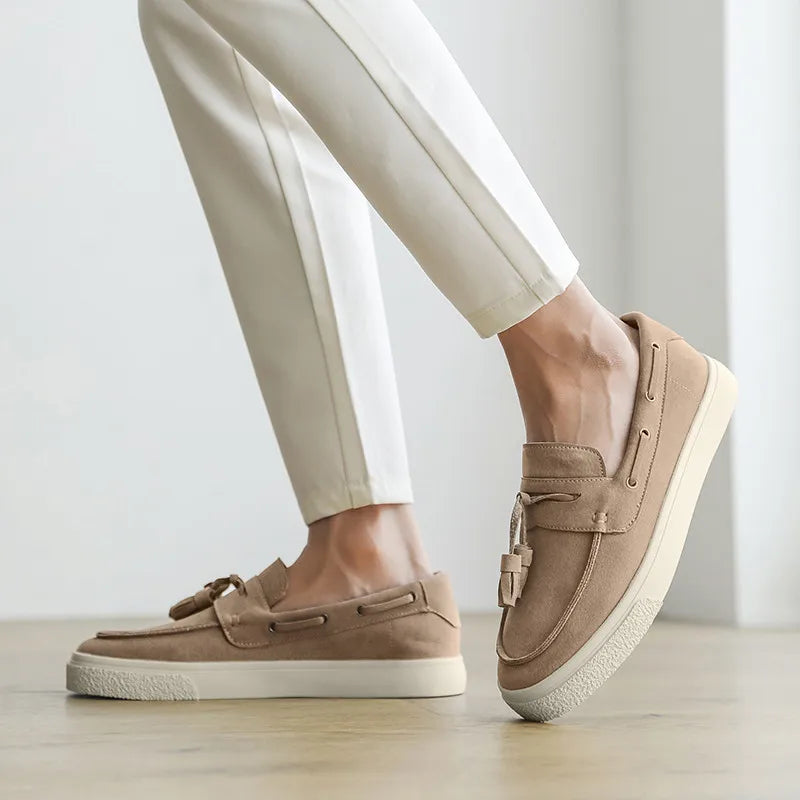 Matteo™ | Mocasines de gamuza italiana con borlas